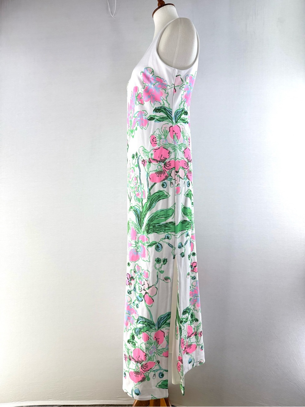 Lilly Pulitzer Melodie White Orchid Floral Print Sleeveless Maxi Dress - Picture 6 of 16